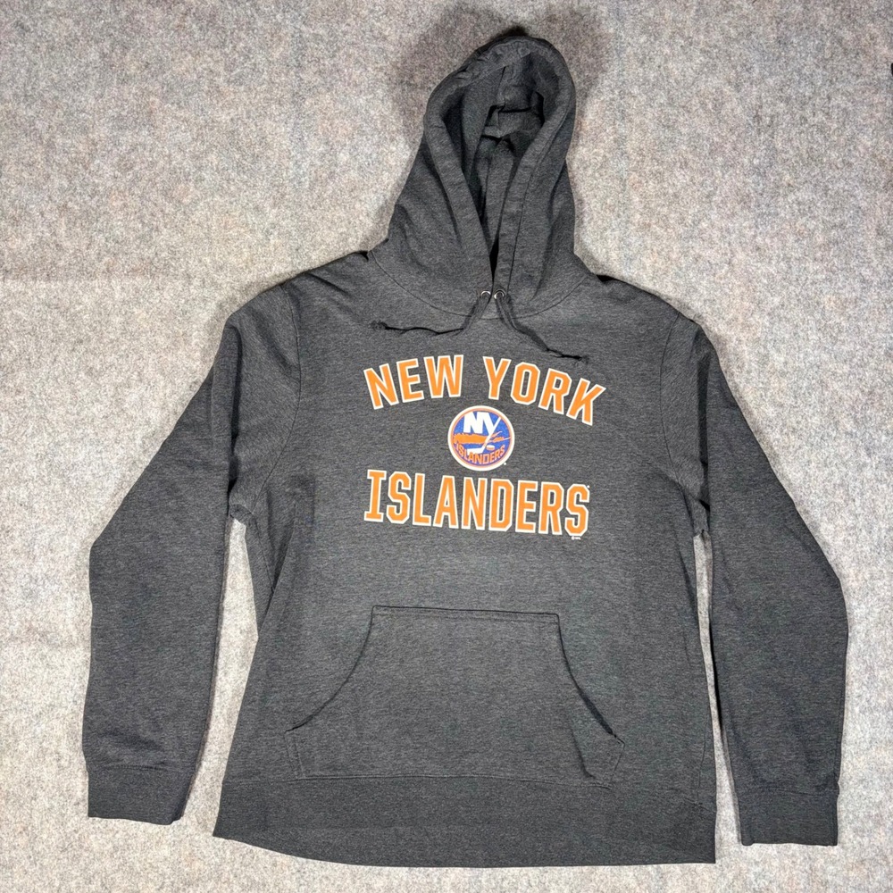 Fanatics New York Islanders Hoodie Mens XL Grey NHL Pullover 2G17-79592